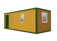 Блок-контейнер БК 600240-011Д (с длинным тамбуром и доп.окном)