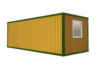 Блок-контейнер БК 600240-01 СТАНДАРТ (с тамбуром и одним окном)